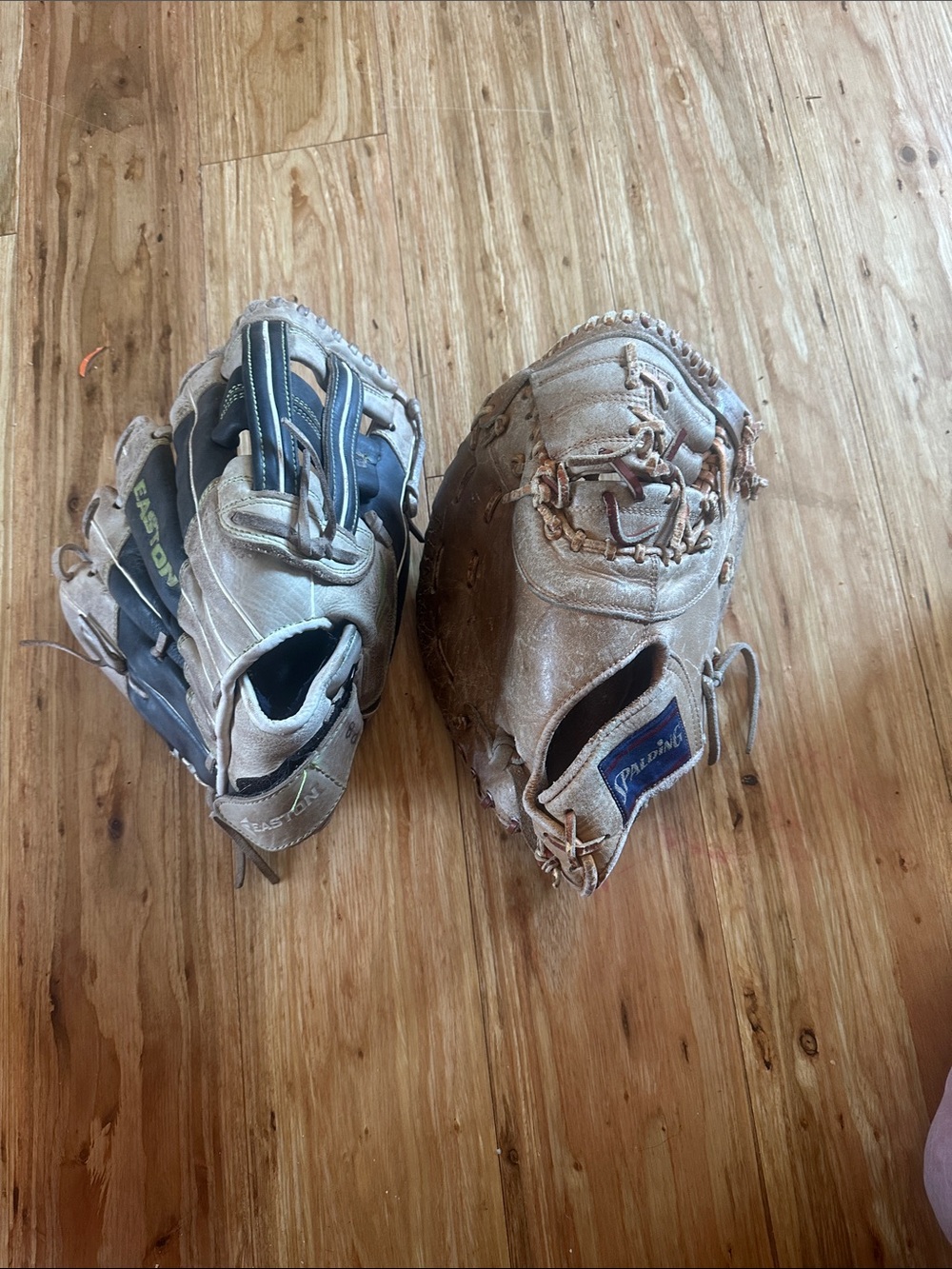 Easton and Spaulding gloves